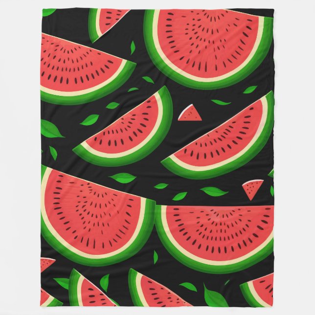 Couverture Polaire Pastèque à motif (Devant)