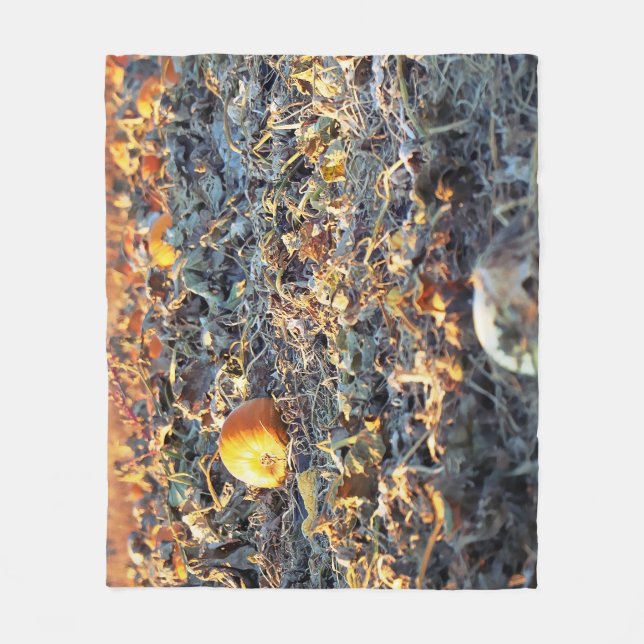 Couverture Polaire Patch de citrouilles givré (Devant)