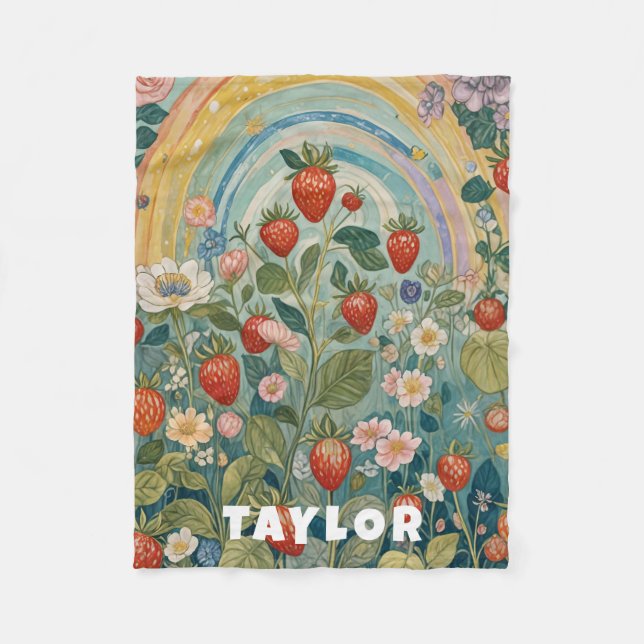 Couverture Polaire Patch de fraise lunaire (Devant)