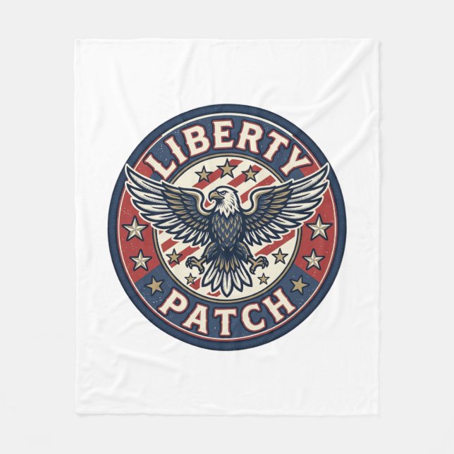 Couverture Polaire Patch de liberté patriotique Broderie (Devant)