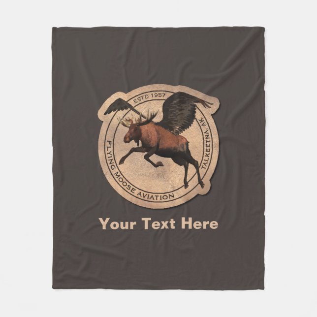 Couverture Polaire Patch Flying Moose Aviation (Devant)