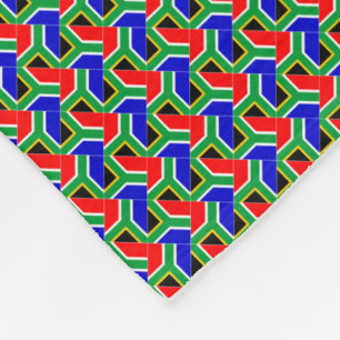 Couverture Polaire Patchwork Afrique du Sud Motif du drapeau