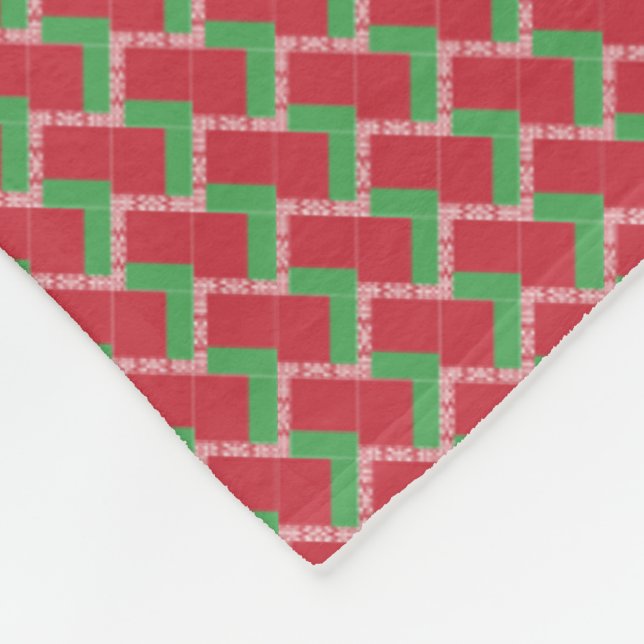 Couverture Polaire Patchwork Biélorussie Drapeau Motif (Coin)
