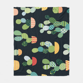 Couverture Polaire Patchwork Cactus Plantes Motif sans couture