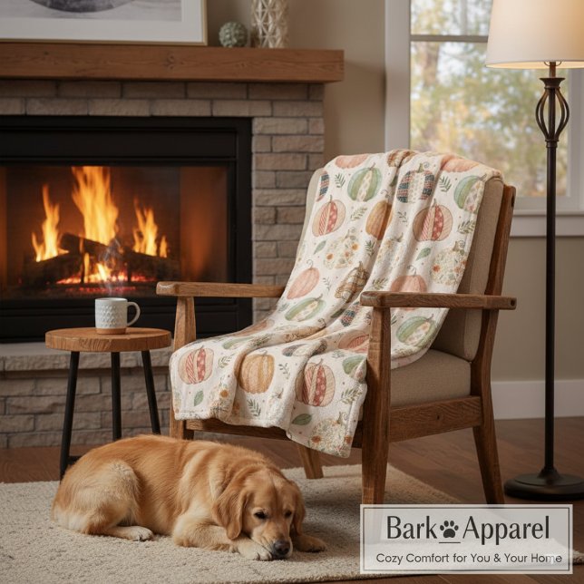 Couverture Polaire Patchwork Citrouilles Automne Cosy Décor & Cadeau  (Créateur téléchargé)