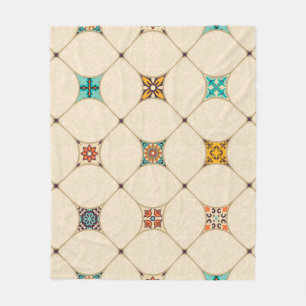 Couverture Polaire Patchwork coloré Islam Tile arabe