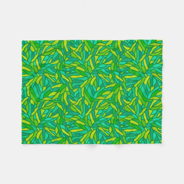 Couverture Polaire Patchwork de Leaves (Devant (Horizontal))
