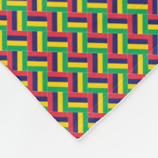Couverture Polaire Patchwork Maurice Motif Drapeau (Coin)
