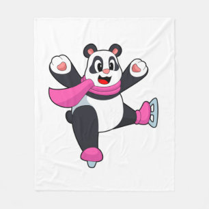 Couverture Polaire Patin à glace Panda patins à glace