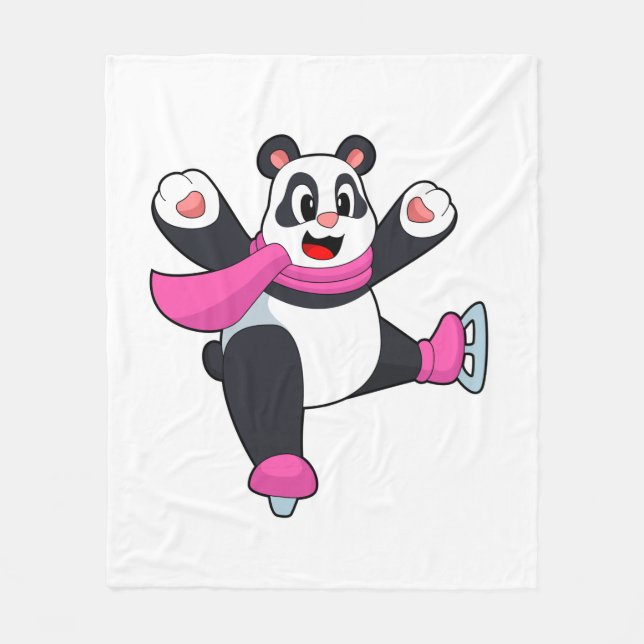 Couverture Polaire Patin à glace Panda patins à glace (Devant)