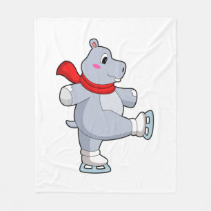 Couverture Polaire Patinage artistique sur glace Patins à glace Hippo