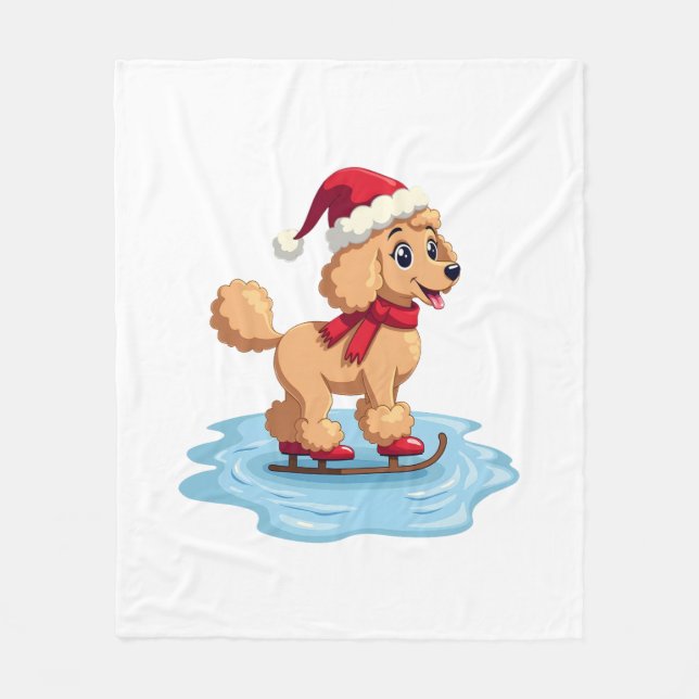 Couverture Polaire Patineur Caniche (Devant)