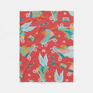 Couverture Polaire Patins à rouleaux aux couleurs vives avec et sans