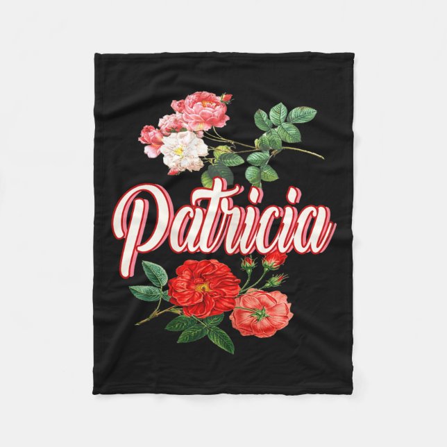 Couverture Polaire Patricia Name With Flowers  (Devant)