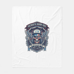 Couverture Polaire Patriotique 1776 Hors Route Camion Monstre Crâne L