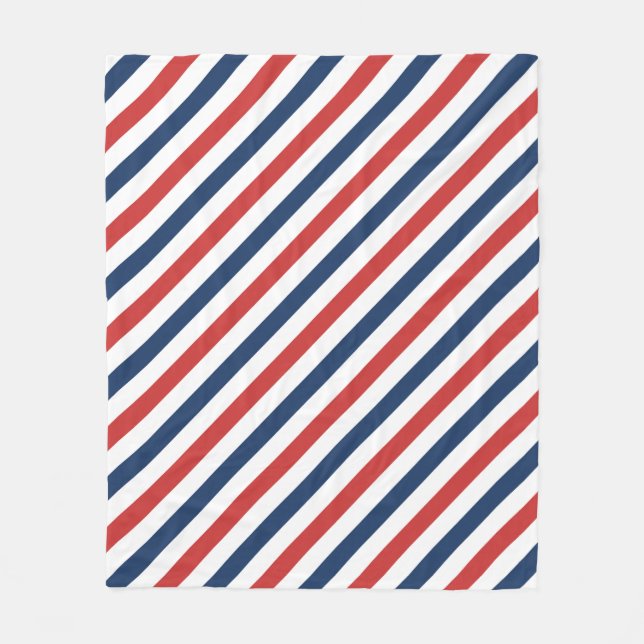 Couverture Polaire Patriotique Rouge Blanc et Bleu (Devant)