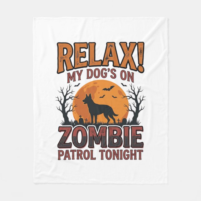 Couverture Polaire Patrouille de chien zombie conception de chemise H (Devant)