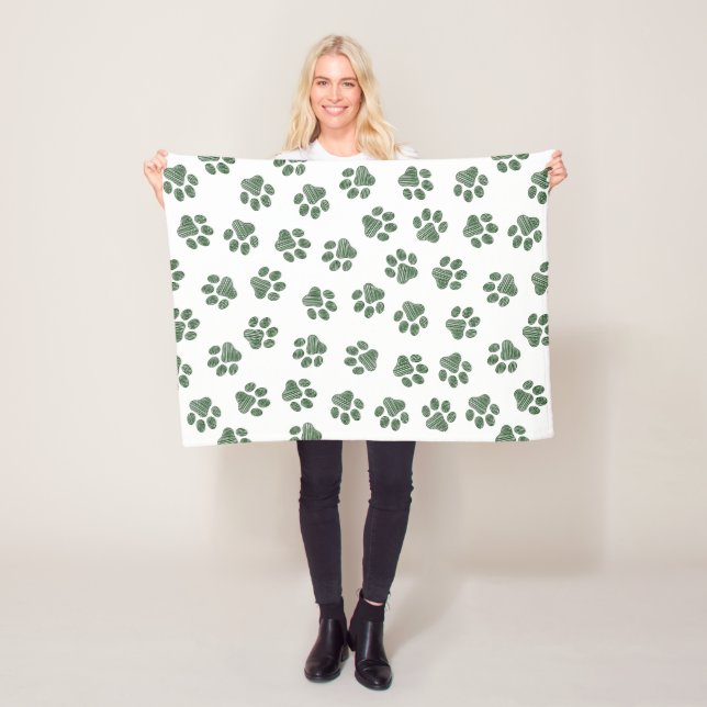 Couverture Polaire Patrouilles de Doodle, Paws de Chien, Paws Vertes (En situation)