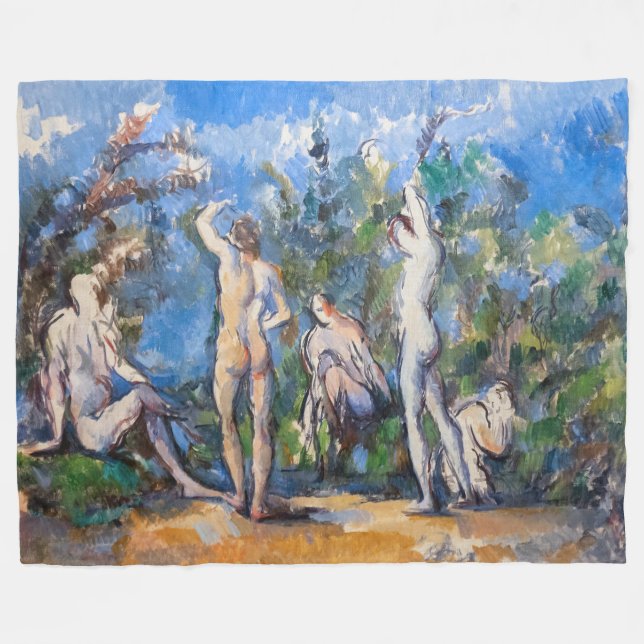 Couverture Polaire Paul Cezanne - Cinq Baigneurs (Devant (Horizontal))