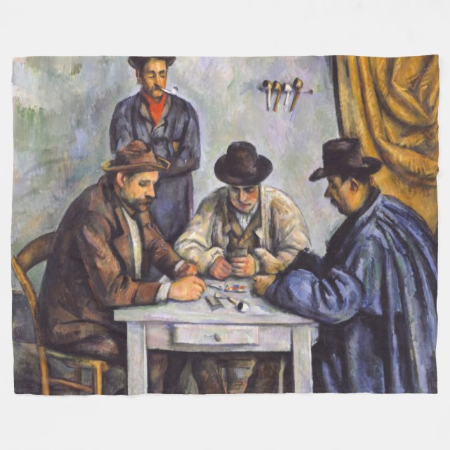 Couverture Polaire Paul Cezanne - Les Joueurs De Cartes (Devant (Horizontal))