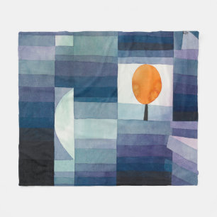 Couverture Polaire Paul Klee Messager de l'automne Bleu Moderne Abstr