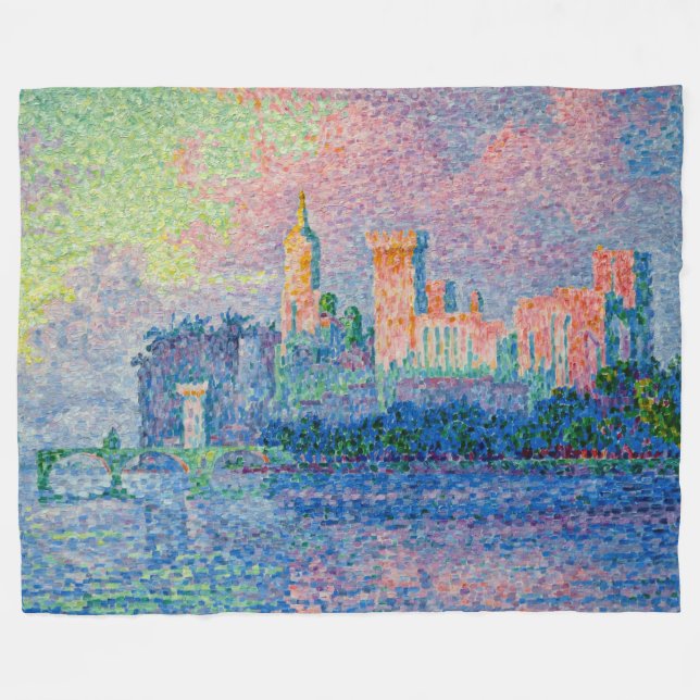 Couverture Polaire Paul Signac - Le Palais des Papes, Avignon (Devant (Horizontal))