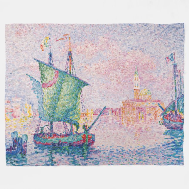 Couverture Polaire Paul Signac - Venise, Le Nuage Rose (Devant (Horizontal))