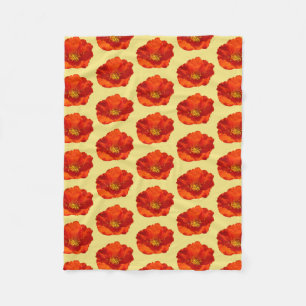 Couverture Polaire Pavot rouge de l'Alaska Fleur colorée