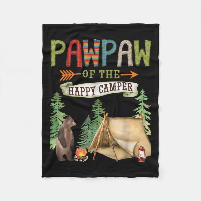 Couverture Polaire Pawpaw Of The Happy Camper First Birthday Camng  (Devant)