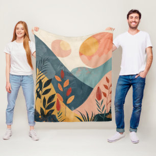Couverture Polaire Paysage Abstrait de Boho (8)