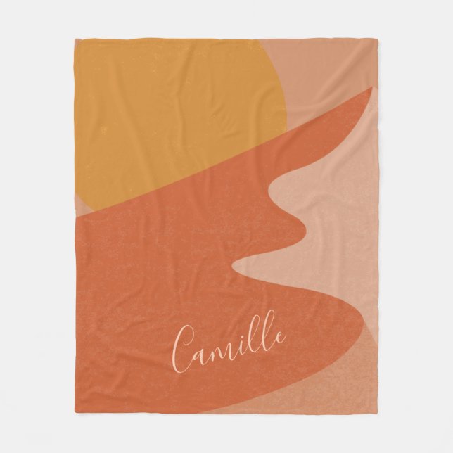 Couverture Polaire Paysage Abstrait de montagne du désert Personnalis (Devant)