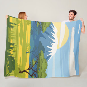 Couverture Polaire Paysage africain Savannah Nature sauvage