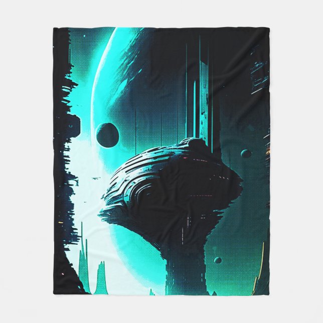 Couverture Polaire Paysage Alien de science-fiction 103 (Devant)