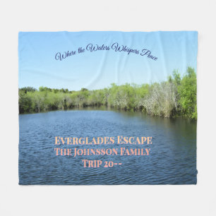 Couverture Polaire Paysage aquatique panoramique des Everglades