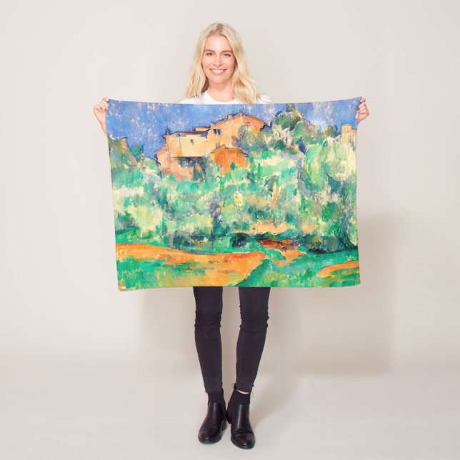 Couverture Polaire Paysage avec une maison, Cézanne (En situation)