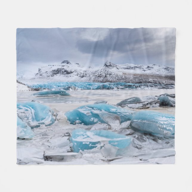 Couverture Polaire Paysage de glace de glacier, Islande (Devant (Horizontal))