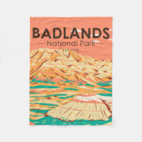 Paysage du parc national Badlands Vintage