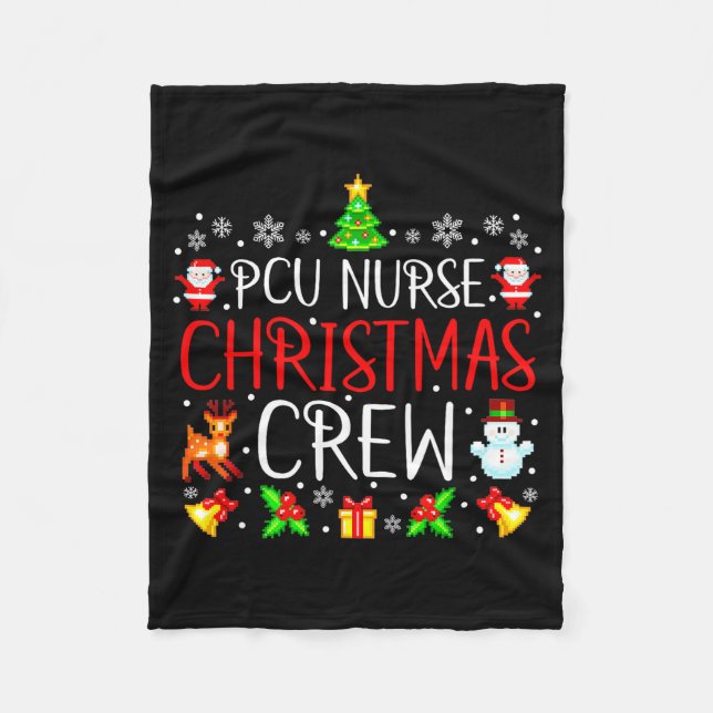 Couverture Polaire Pcu Nurse Christmas Crew Matching Xmas  (Devant)