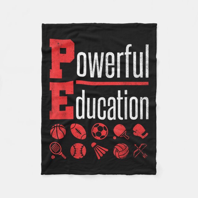 Couverture Polaire Pe Teacher Gym Physical Education School Motivatio (Devant)