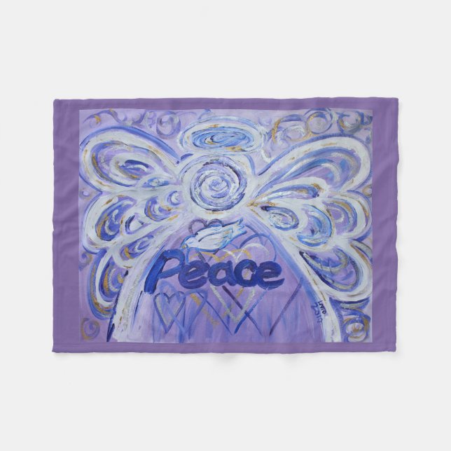 Couverture Polaire Peace Guardian Angel Art Custom Fleece Blanket (Devant (Horizontal))