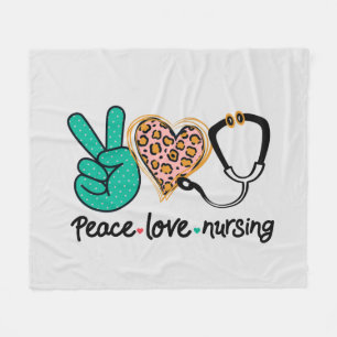 Couverture Polaire Peace Love Nuring