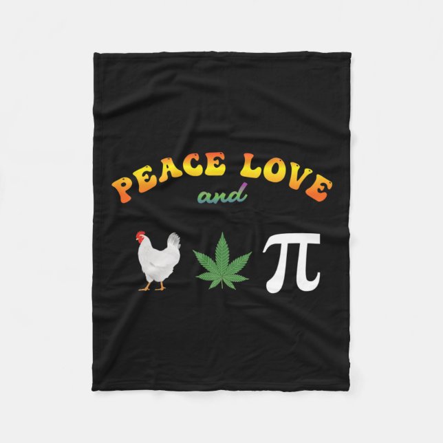 Couverture Polaire Peace Love Picken Pot Pi Day (Devant)