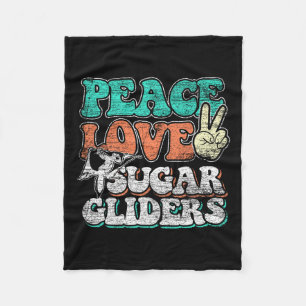 Couverture Polaire Peace Love Sugar Gliders