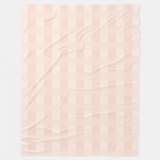 Couverture Polaire Peach En vichy Plaid Motif polaire Blanche