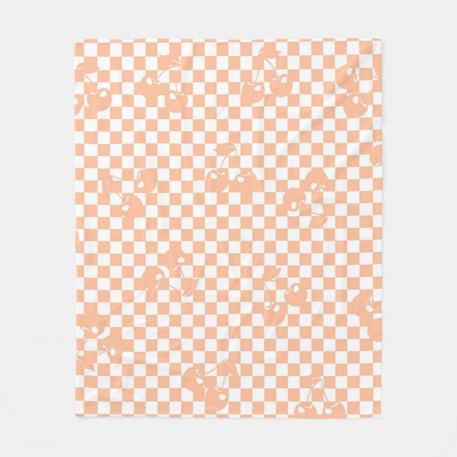 Couverture Polaire Peach Fuzz Cherry En vichy Motif (Devant)