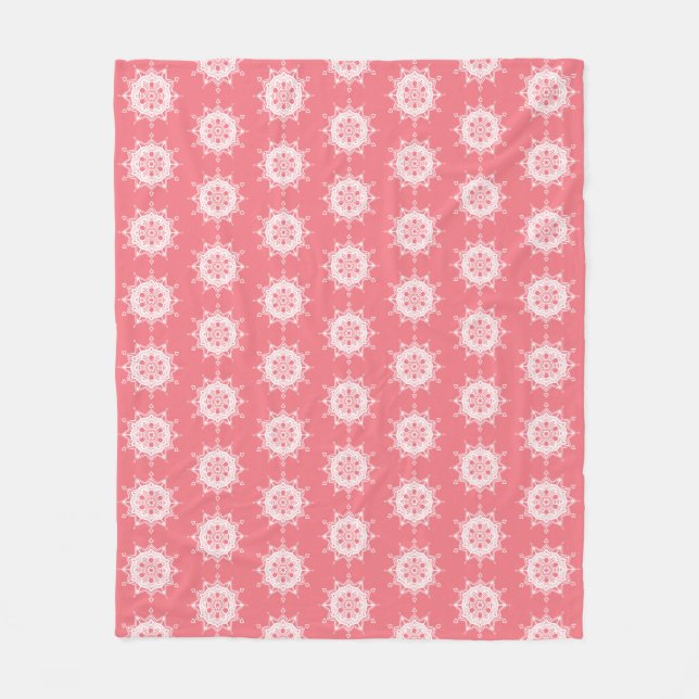 Couverture Polaire Peach Mandala (Devant)