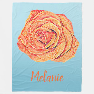 Couverture Polaire Peachy Tangerine Rose