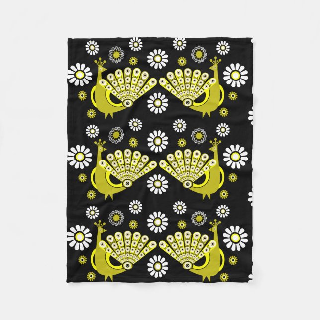 Couverture Polaire Peacock Bird Art graphique (Devant)