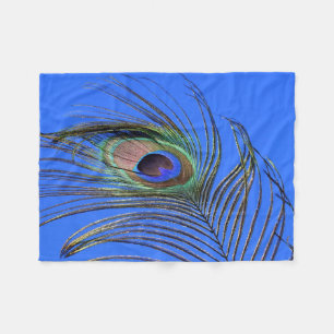 Couverture Polaire Peacock Feather Bright Blue Sky photo