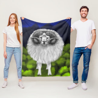 Couverture Polaire Peaks majestueux : Pâturage des moutons islandais